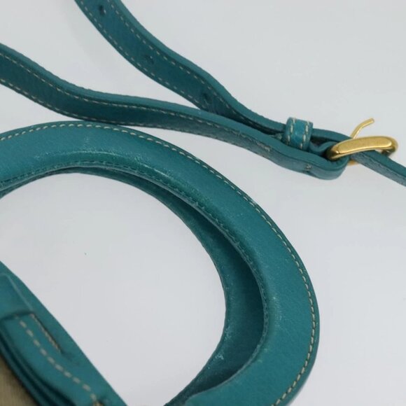 PRADA Hand Bag Canvas 2way Beige Gold Auth 138843 - Picture 8 of 16